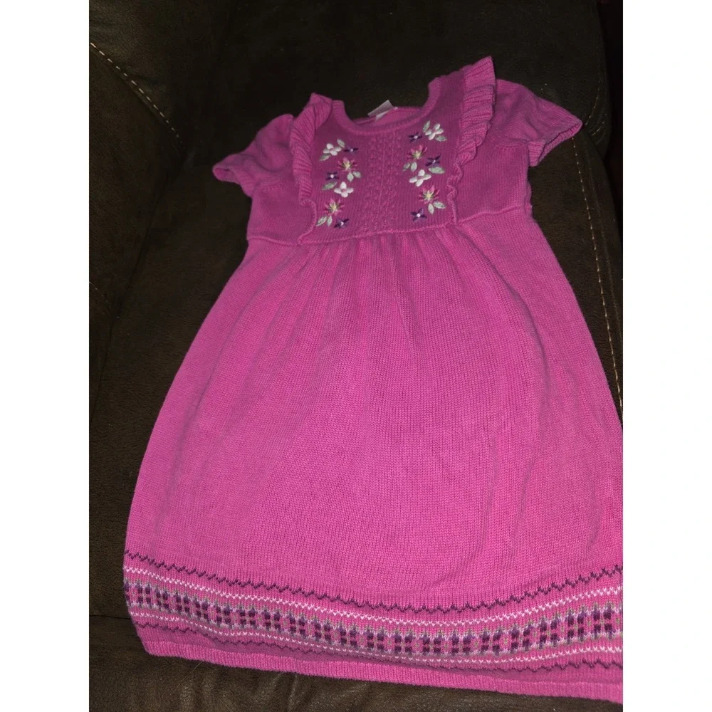 Gymboree magical meadow floral sweater dress size 6